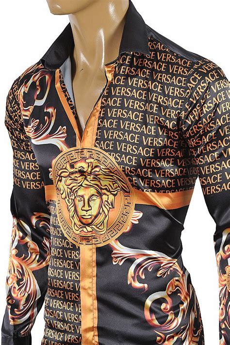 cheap versace shirts men|Versace fitted shirts for men.